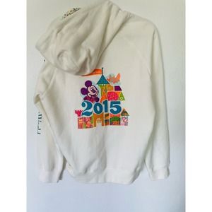 Disney Parks 2015 Embroidered Fleece lined hood jacket size Large